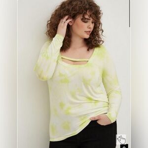 Torrid love sick womens strappy square neck super soft tee tie dye size 0X